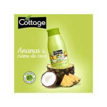 Moisturizing Shower Milk with 97% Natural Origin Ingredients Pineapple and Cottage Coconut Cream 250 ml