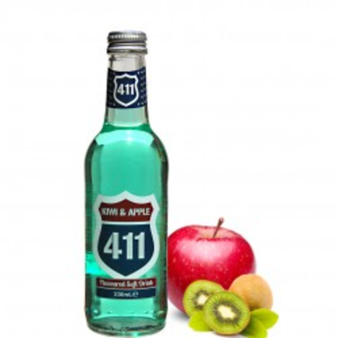Kiwi &amp; Apple Flavored Soft Drink 411 330 ml