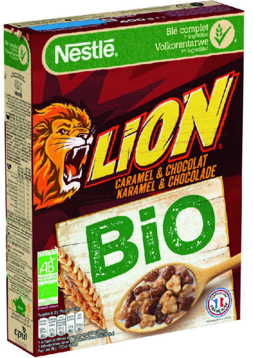Nestlé Lion Caramel and Chocolate Organic Cereals 375g