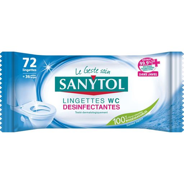 72 Sanytol Marine Freshness Disinfectant WC Wipes