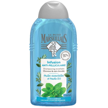 Micellar Shampoo Anti-Dandruff Infusion Essential Oils and Organic Mint Le Petit Marseillais 250 ml