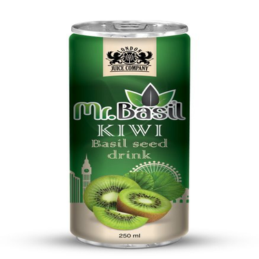 مستر باسل - مشروب الريحان وبذور الكيوي 250 مل