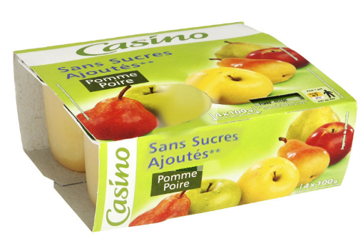Compote Apple Apricot reduced sugar Casino 4 x 100 g