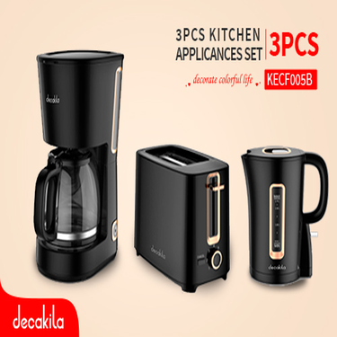 Set 3 Household Appliances Kettle, Coffee Maker And Toaster Decakila 