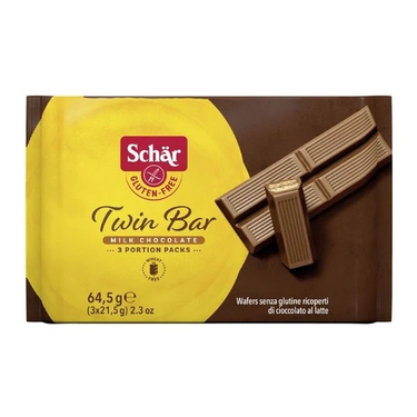 Schär Gluten Free Milk Chocolate Twin Bar 65 g 