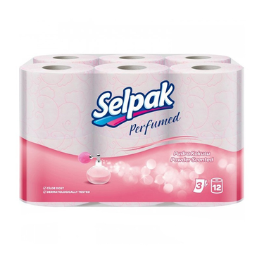 12 Papiers toilettes Selpak Perfumed Poudre