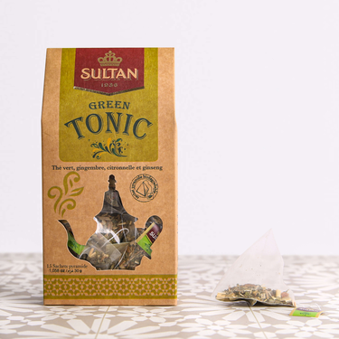 Infusion Thé Vert Gingembre Citronnelle Et Ginseng Green Tonic Sultan 15 Sachets