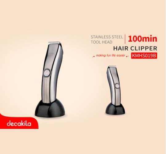 Double Battery Hair Clipper with Base Decakila