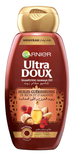 Shampoing Aux Huiles Guérisseuses de Ricin et d’Amande Ultra Doux 400ml