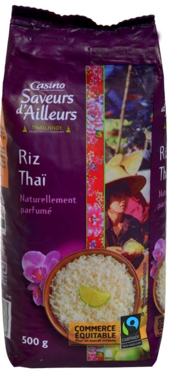 Riz Thaï naturellement parfumé  CASINO SAVEUR D'AILLEURS 500g