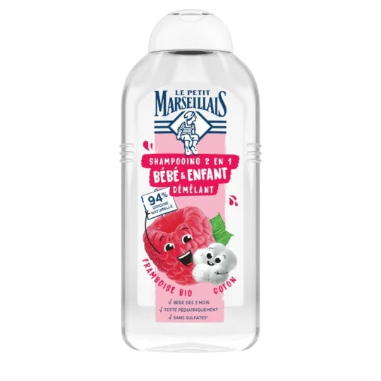 Baby Shampoo + Detangler – Gentle & Detangling Le Petit Marseillais Raspberry & Cotton 300 ml