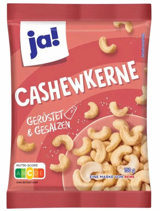 Roasted and salted cashews JA! 150g