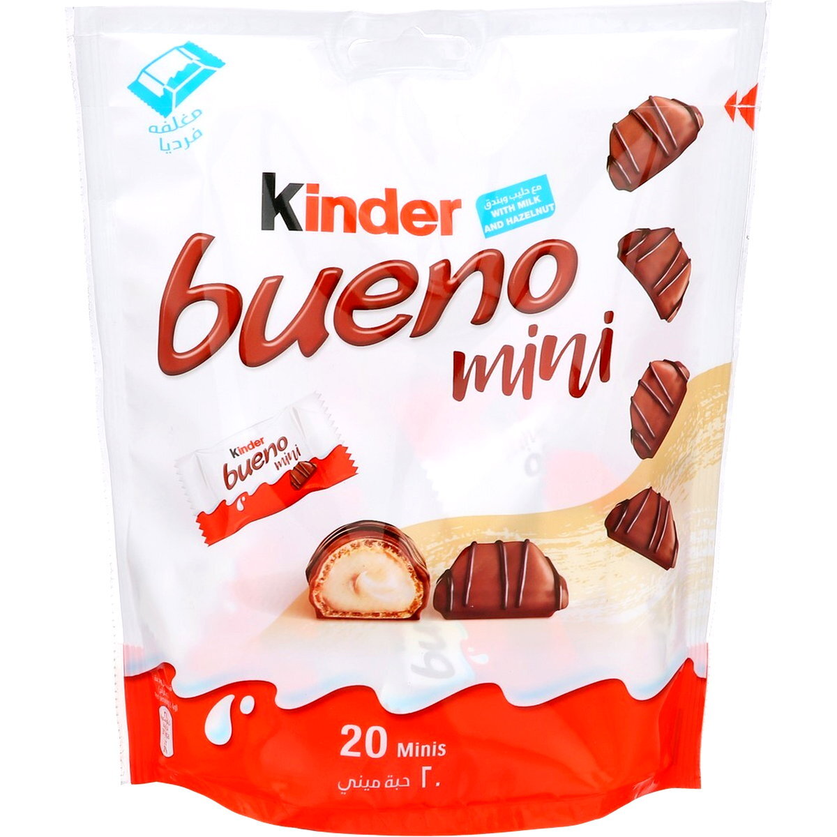 Mini Gaufrettes Fourrées au Chocolat et Noisettes Kinder Bueno Mini 108G