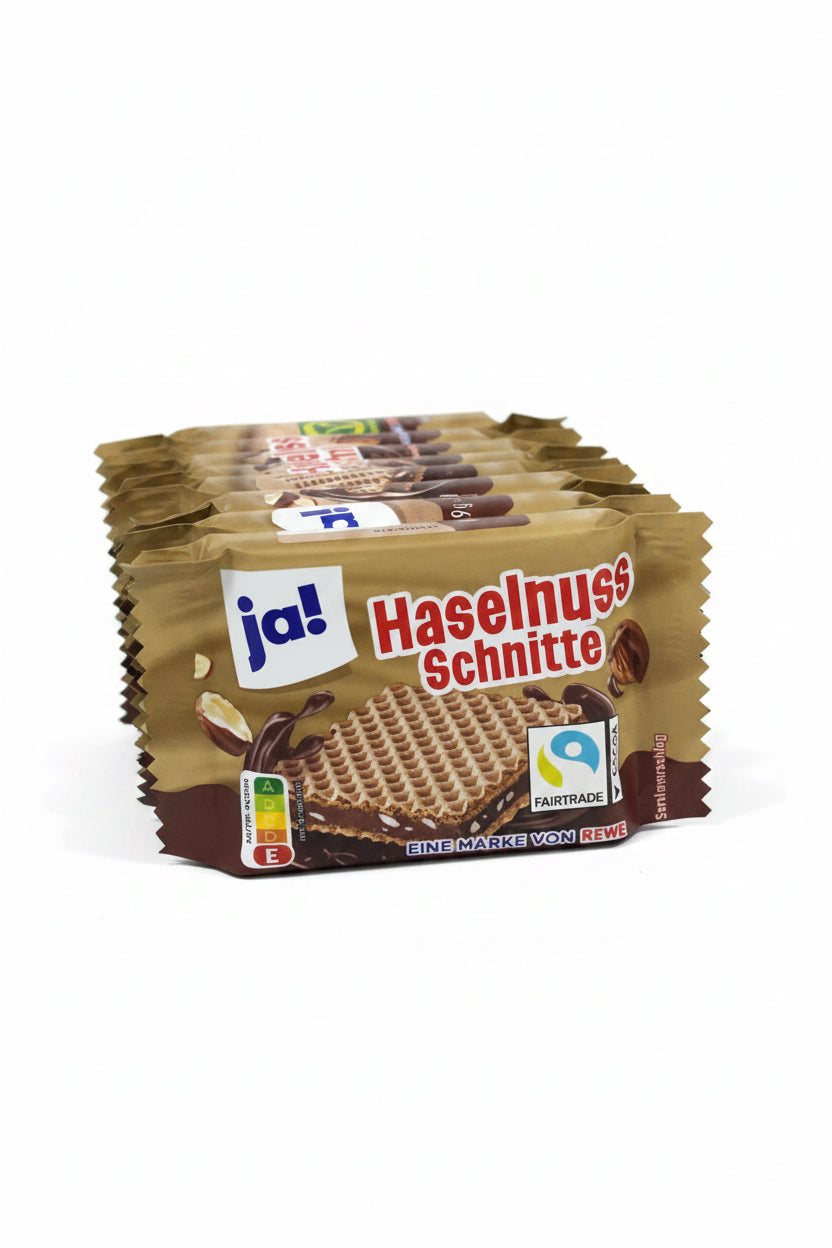 Gaufrette Fourrée à la Crème de Noisette Haselnuss Schnitte Ja! 167G