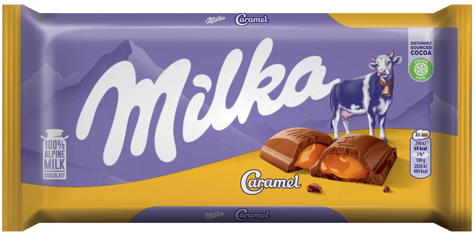 Tablette Chocolat Caramel Milka 100g