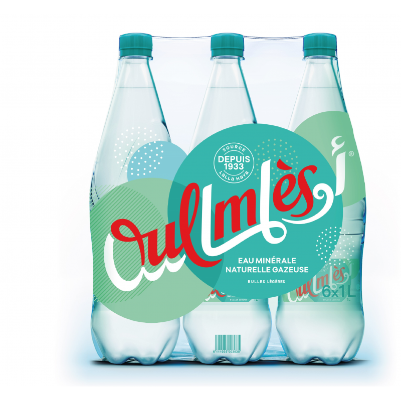 Eau Minérale Naturellement Gazeuse Oulmes Légère 6x1L