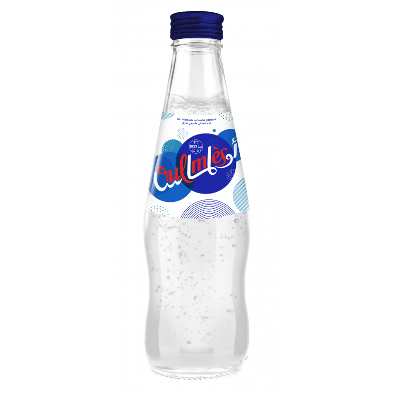 Oulmès Sparkling Water 25cl (glass bottle) - 12 units