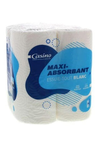 4 Essuie-Tout Blanc Multi-Surfaces 3 plis Casino