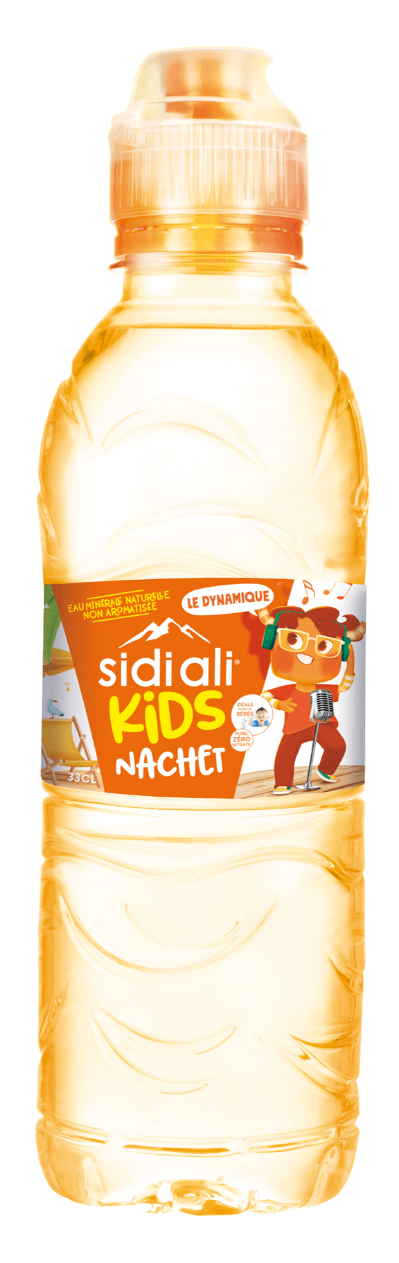 Pack Eau Minérale Bouteille orange pour Enfants Sidi Ali 33cl - 6 unités
