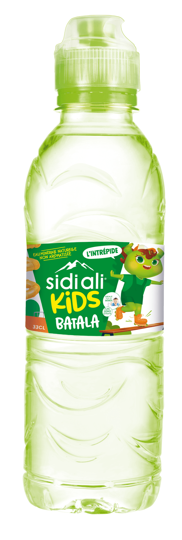 Pack Eau Minérale Bouteille vert pour Enfants Sidi Ali 33cl - 6 unités