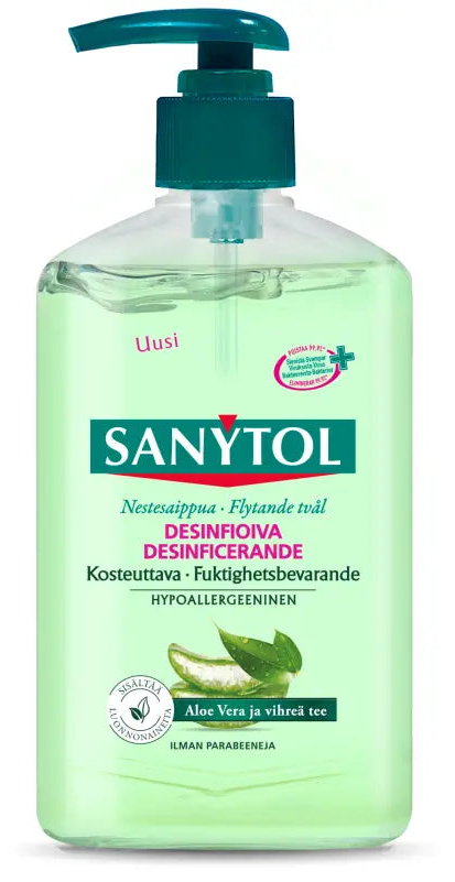 Disinfectant Moisturizing Liquid Soap Aloe Vera Sanytol 250ml