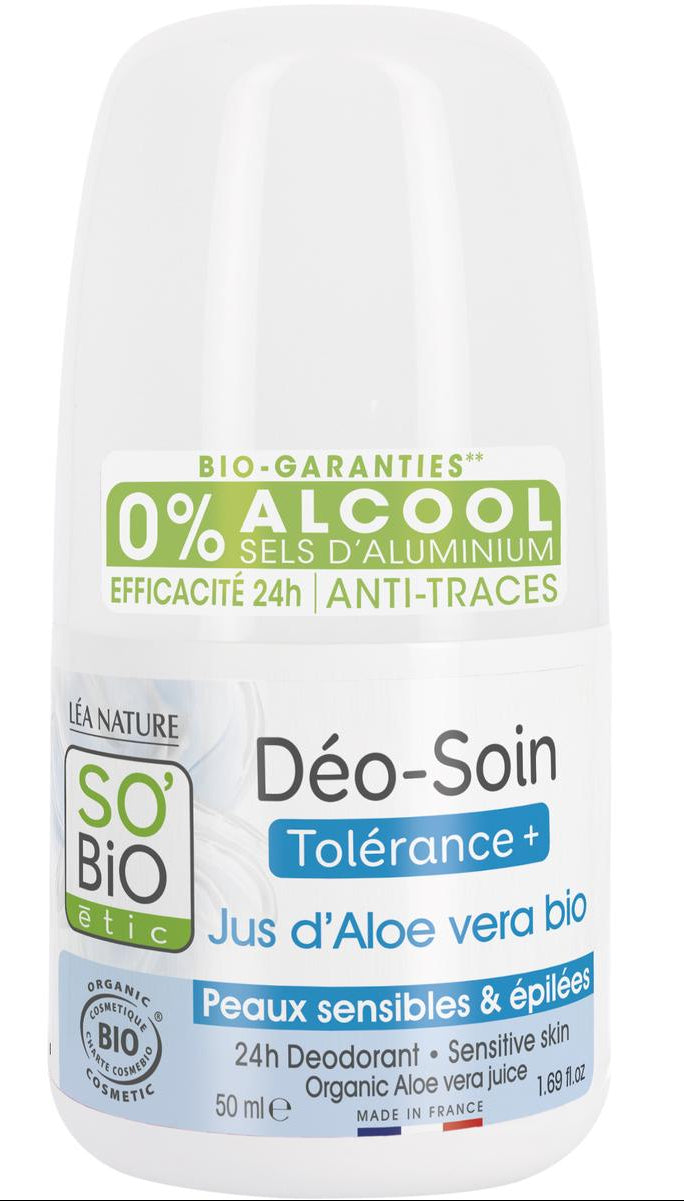 Déodorant Tolérance+ à l’Aloe Vera – SO’BIO ÉTIC 50Ml