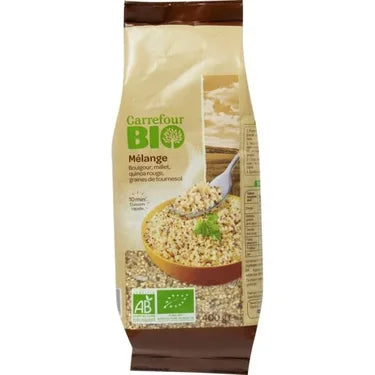 Mélange Boulgour Millet Quinoa Bio Carrefour  400 g