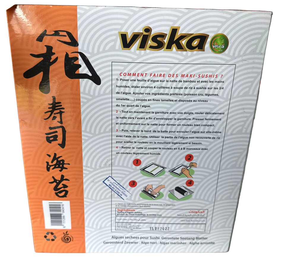 Feuilles Nori pour Sushi 5 unités Viska