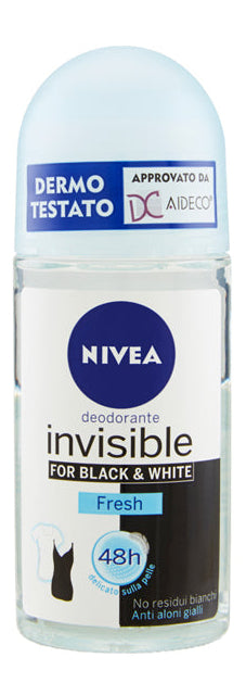 Nivea Invisible for Black & White Fresh 50ml Roll-on Deodorant for Women