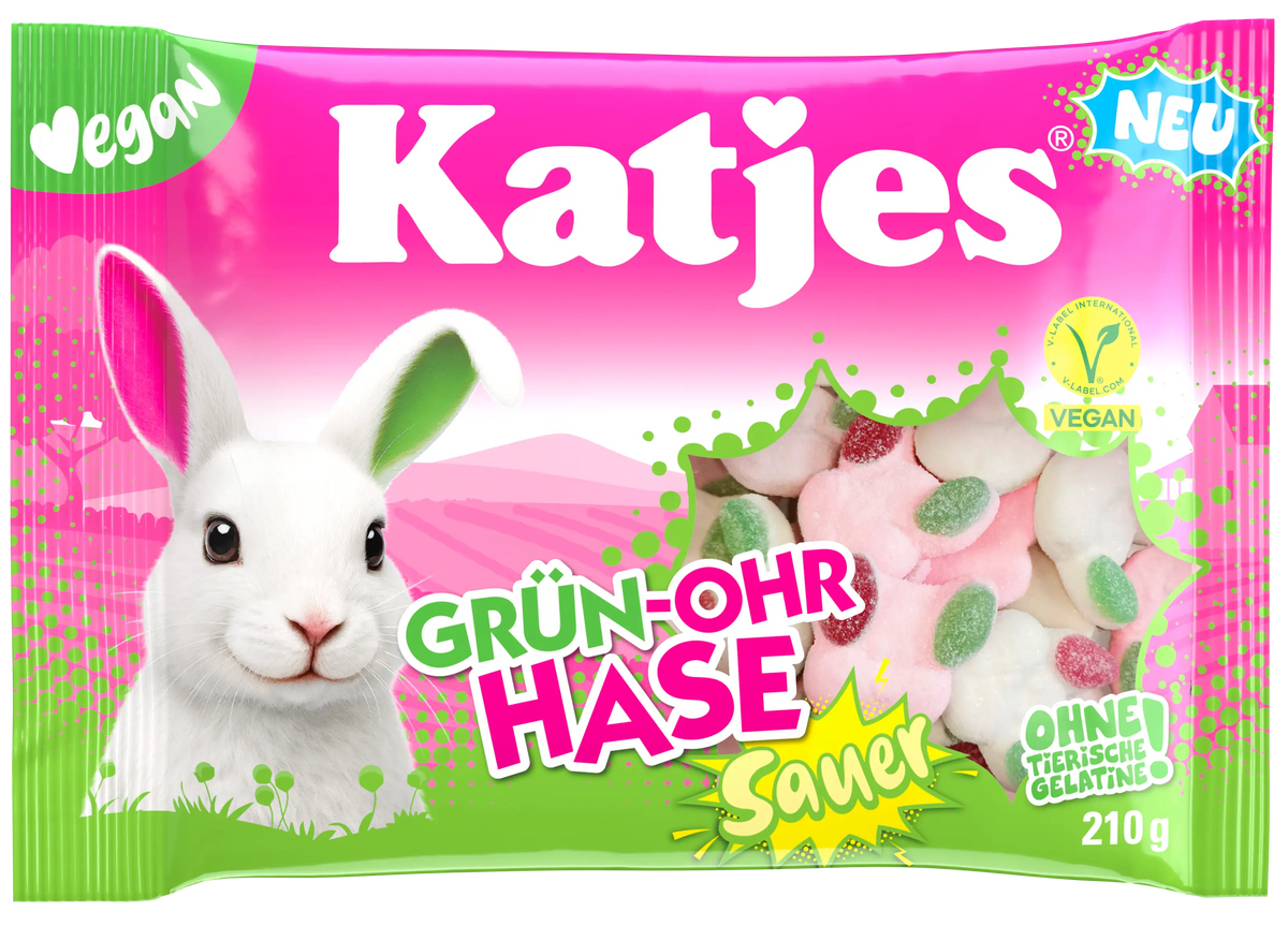 Grun-Ohr Hase Sour Gummies Katjes 210g