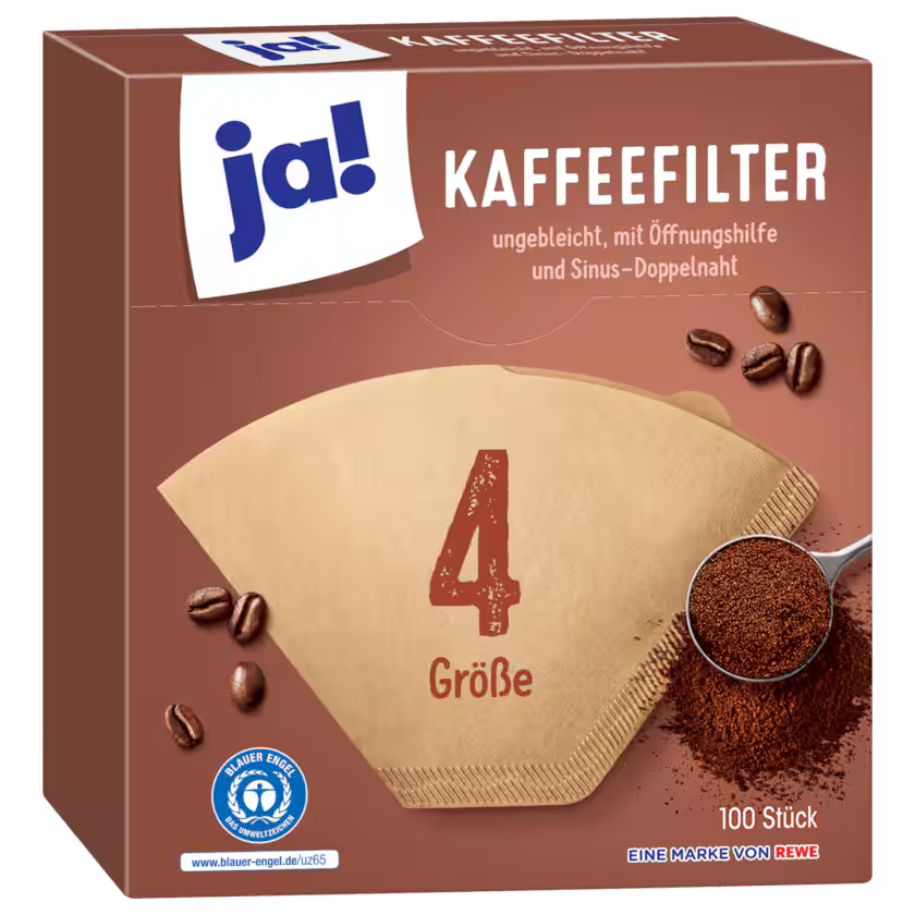 Coffee Filters Size 4 – ja! 100 Pieces