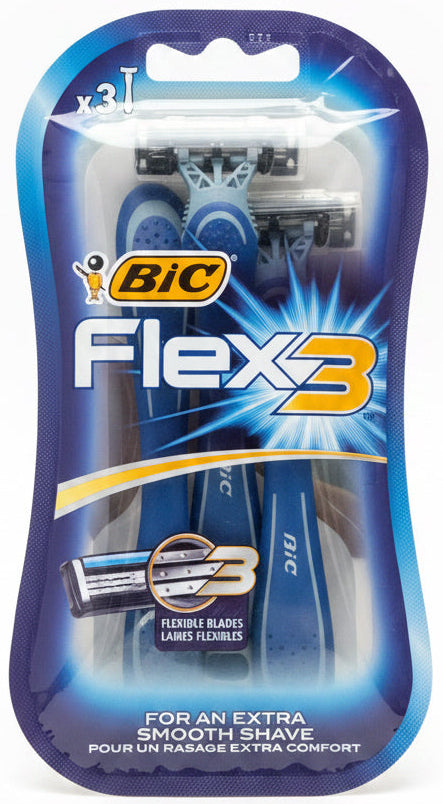 BIC Flex 3 Men's 3-Blade Disposable Razor with Flexible Head