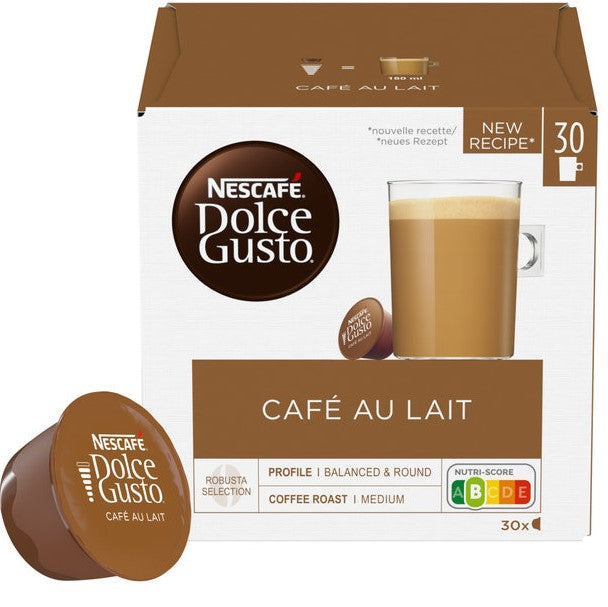 30 Capsules Café au Lait Nescafé Dolce Gusto