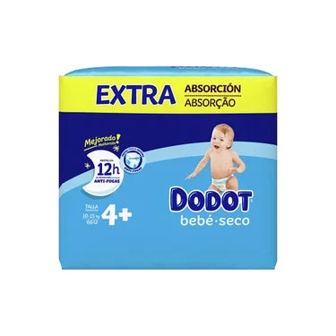 66 pañales secos para bebé Dodot T4 (10-15 kg)