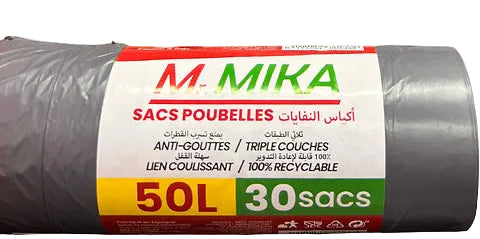 MR MIKA 50L ×30 bin bags