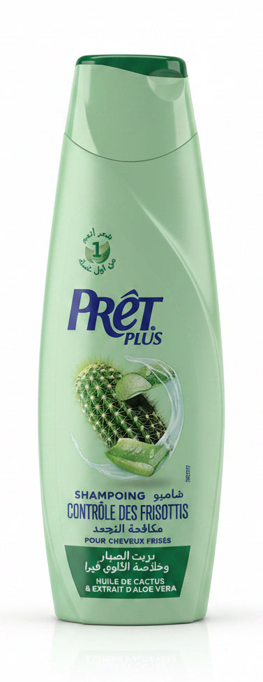 Cactus Oil & Aloe Vera Frizz Control Shampoo Prêt Plus 360ml