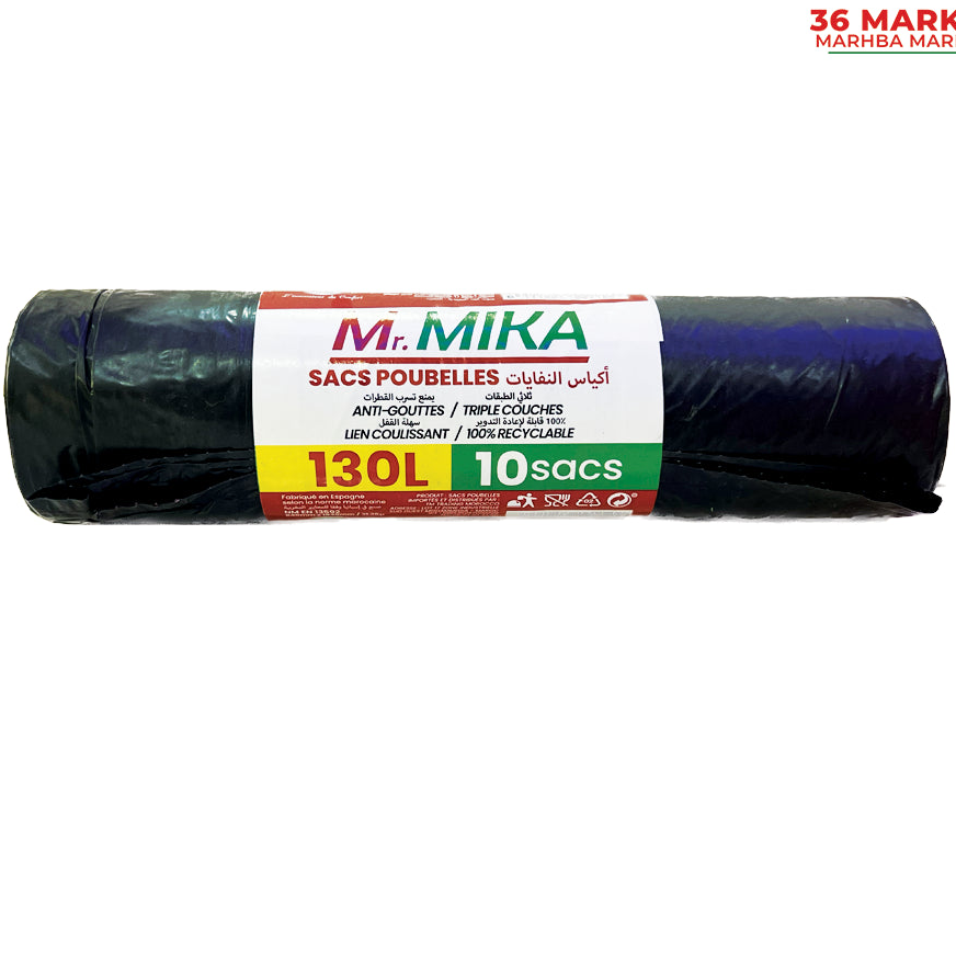 MR MIKA 130L bin bags ×10
