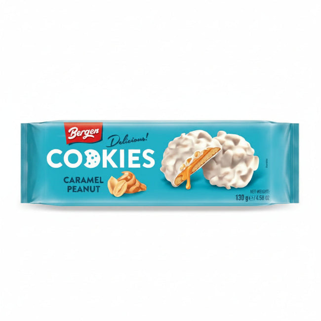Cookies Gourmands au Caramel et aux Cacahuètes Bergen 130g