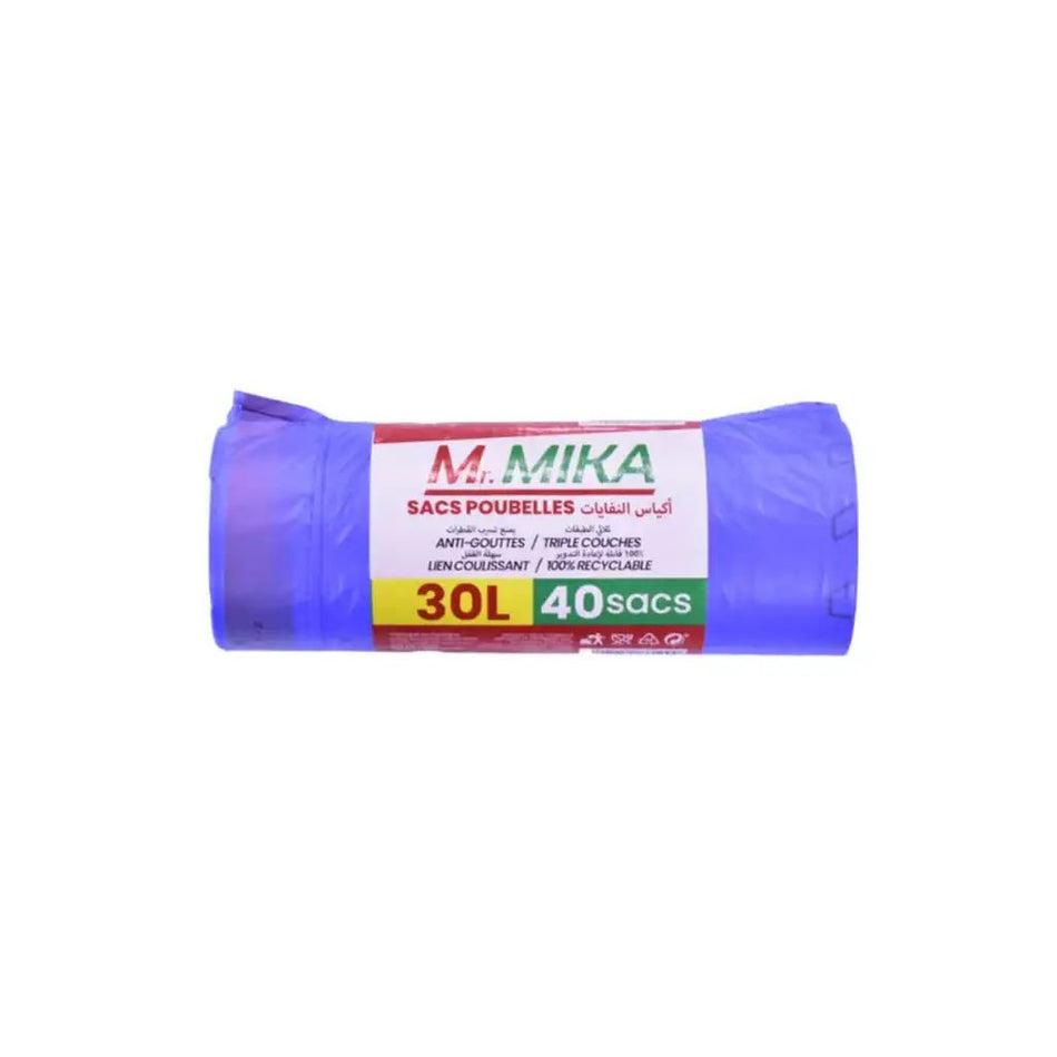MR MIKA 30L x 40 blue bin bag
