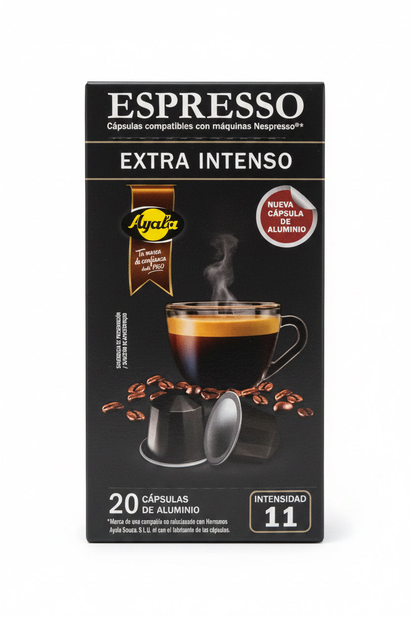 20 Capsules Compatibles Nespresso - Café Espresso Muy Intenso Ayala