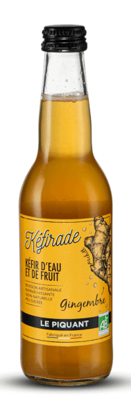 Boisson Fermentée au Gingembre à Base d’Eau et de Fruits Kefirade 330Ml