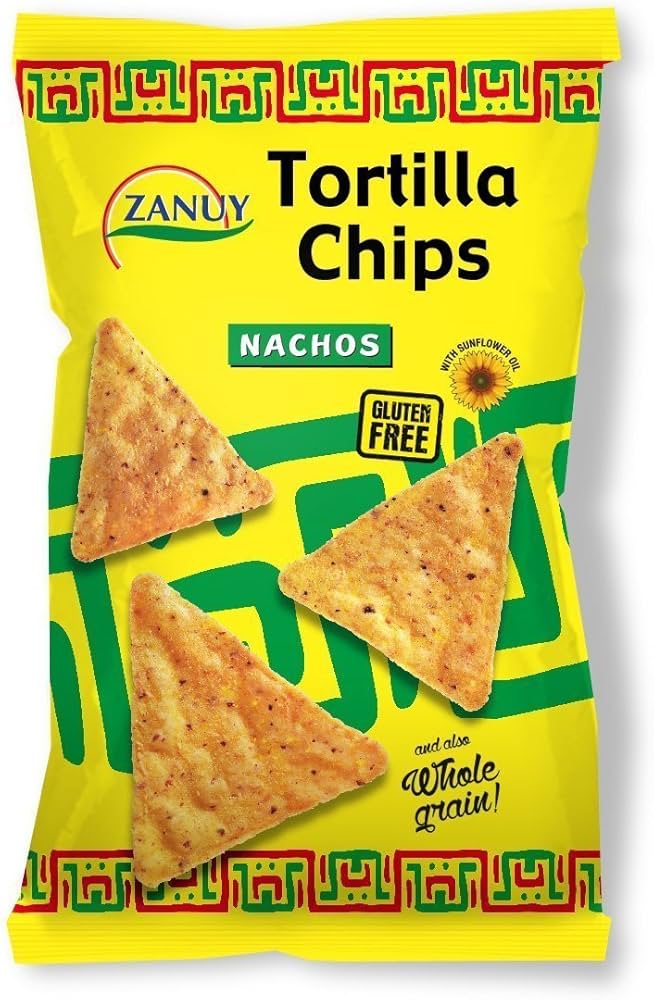 رقائق تورتيلا الذرة المملحة خالية من الغلوتين ناتشوز زانوي 200 جم