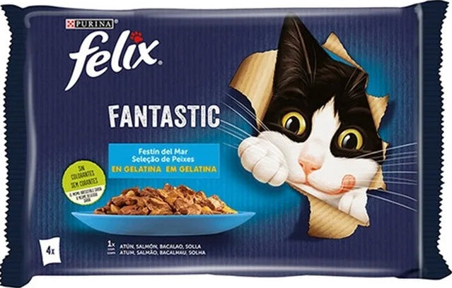 Purina Felix Fantastic Fish Cat Food 4x85g