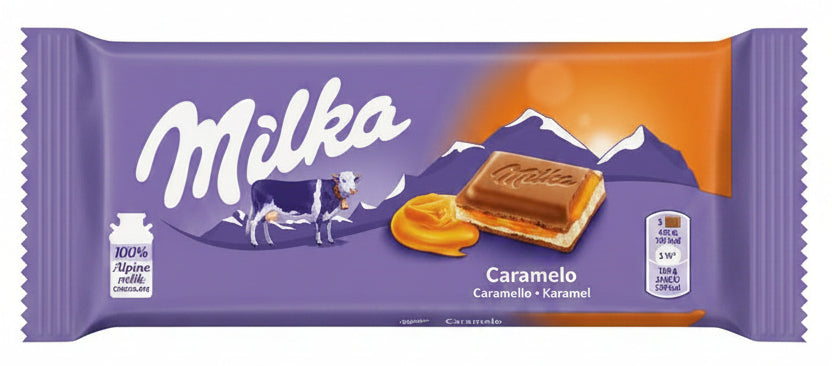 Milka Chocolate Tablet Filled With Caramel 100g