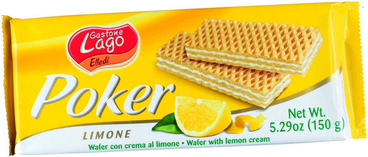 Gastone Lago Lemon Poker Wafers 150G