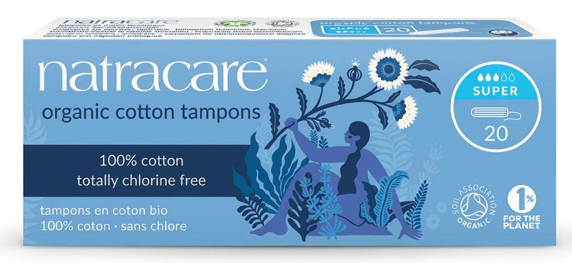 Tampons Hygiéniques Super Sans Applicateur NATRACARE 20 unités