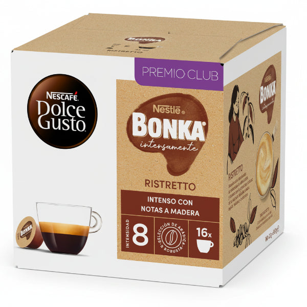 16 Capsules Café Bonka Intensité 8 Dolce Gusto