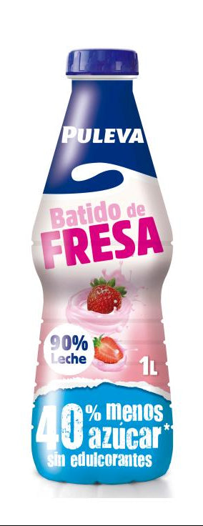 Strawberry Milkshake 90% Gluten Free Milk Puleva 1L