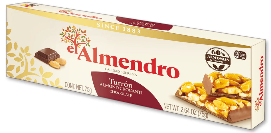 Nougat Aux Amandes Crocanti et Au Chocolat El Almendro Turron 75g