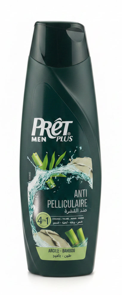 Anti-Dandruff Shampoo Clay & Bamboo Prêt Men Plus 360 ml